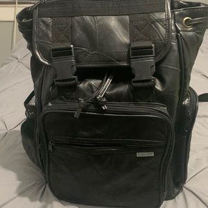 Black Genuine Leather Back Pack
